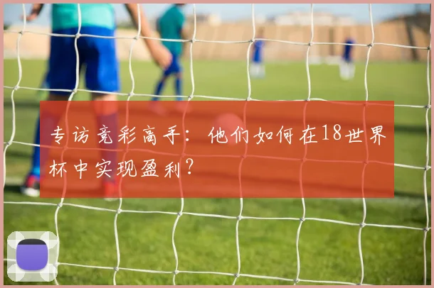 专访竞彩高手:他们如何在18世界杯中实现盈利?